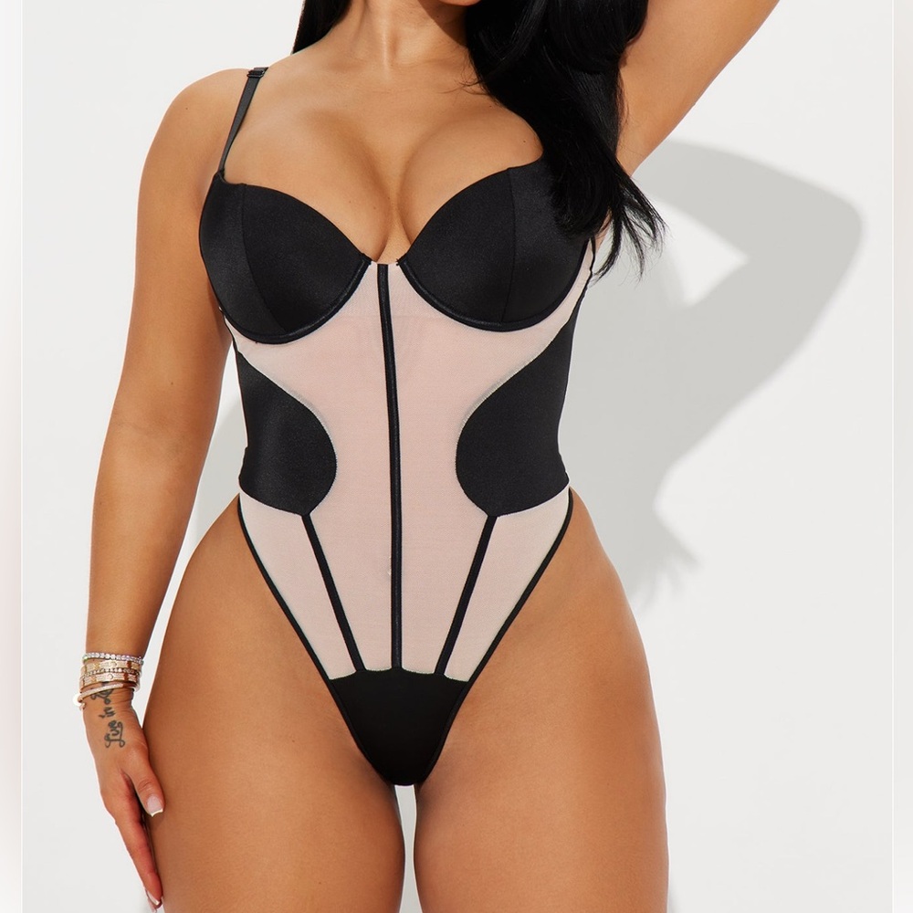 Fashion Nova Mesh Bodysuit Top